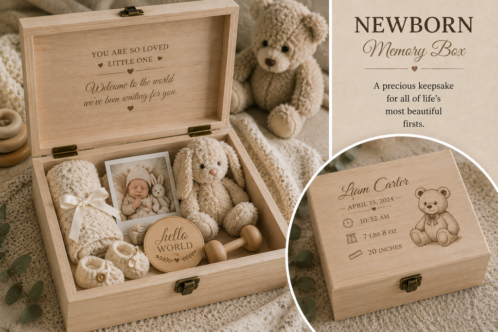 Large Wooden Memory Box