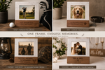 Personalized Marble & Acacia Picture Frame | Custom Gift