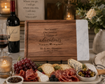 Personalized Marble & Acacia Cutting Board | Wedding & Housewarming Gift
