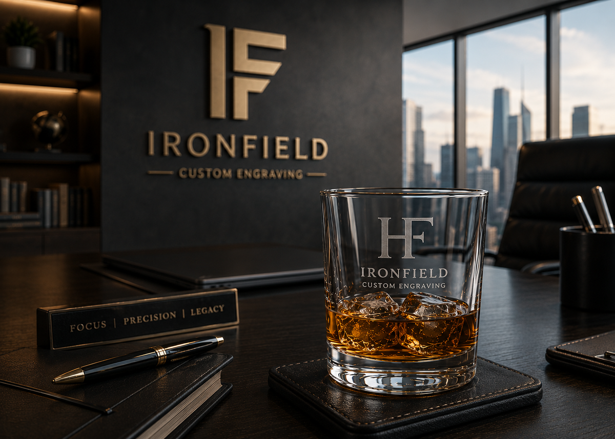 Personalized Whiskey Rocks Glass | 8oz Bourbon Glass