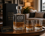 Personalized Rectangular Whiskey Decanter | 750ML Engraved Bourbon Gift