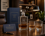 Personalized Square Whiskey Decanter | 750ML Engraved Gift
