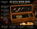 Personalized Acacia Wine Box Set | Premium Wine Gift