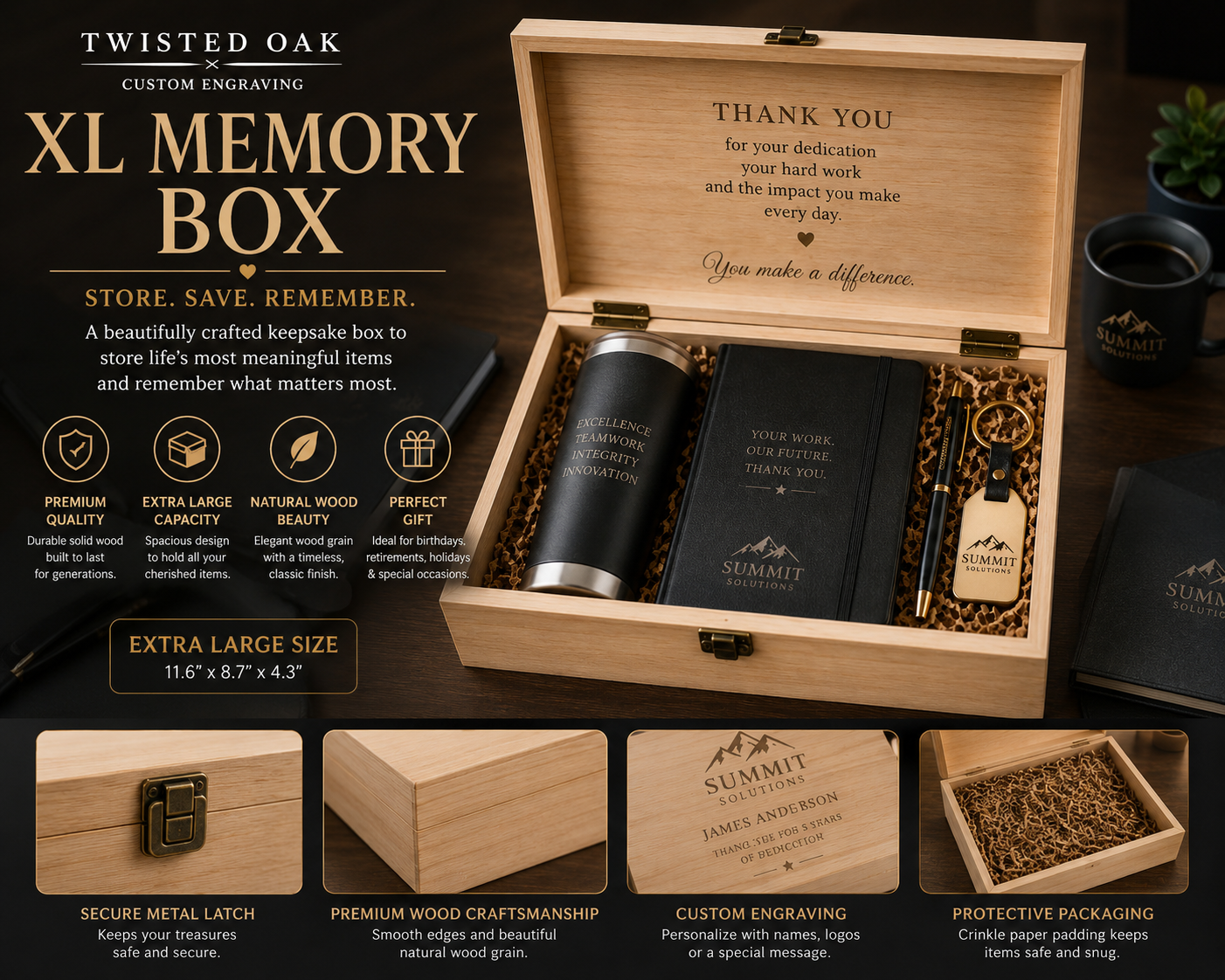 XL Wooden Memory Box