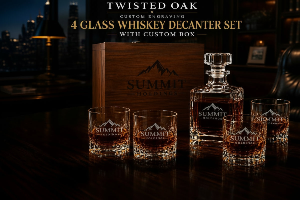 Personalized Square Whiskey Decanter | 750ML Engraved Gift