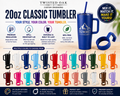 20oz Classic Tumbler with Optional Handle — Over 100 Color Combos, Built for Customization
