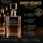 Personalized Rectangular Whiskey Decanter | 750ML Engraved Bourbon Gift