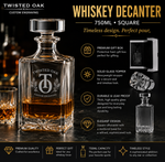Personalized Square Whiskey Decanter | 750ML Engraved Gift