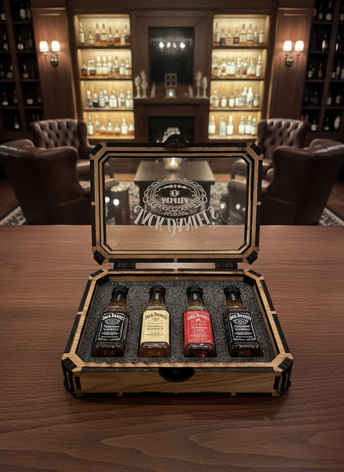 Handmade Jack Daniel’s Mini Bottle Display Box — Crafted for Collectors & Whiskey Lovers