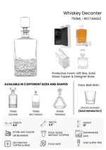 Personalized Rectangular Whiskey Decanter | 750ML Engraved Bourbon Gift