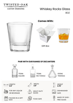 Personalized Whiskey Rocks Glass | 8oz Bourbon Glass