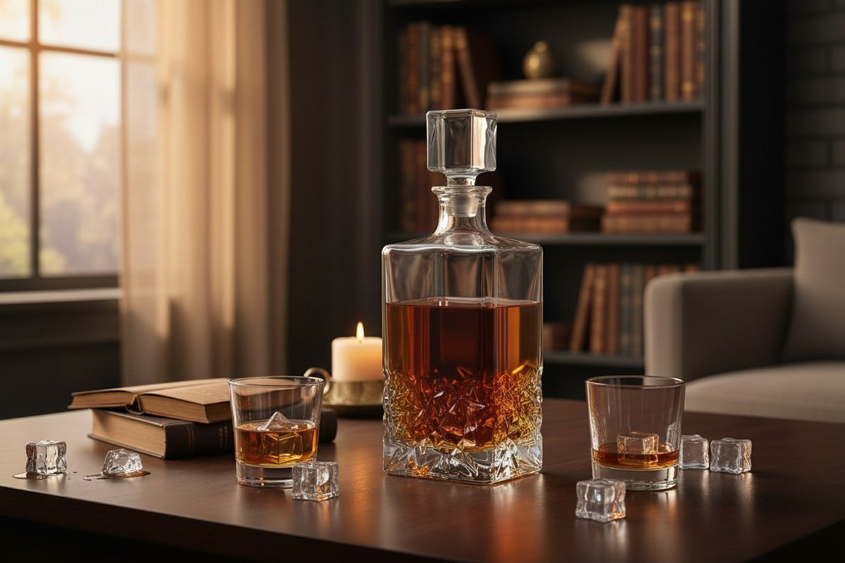Personalized Rectangular Whiskey Decanter | 750ML Engraved Bourbon Gift
