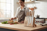 Personalized 6-Piece Kitchen Knife Set | Magnetic Folding Block