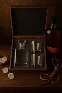 Wood Decanter and 2 Glass Gift Box - L  · A Keepsake Worth Keeping